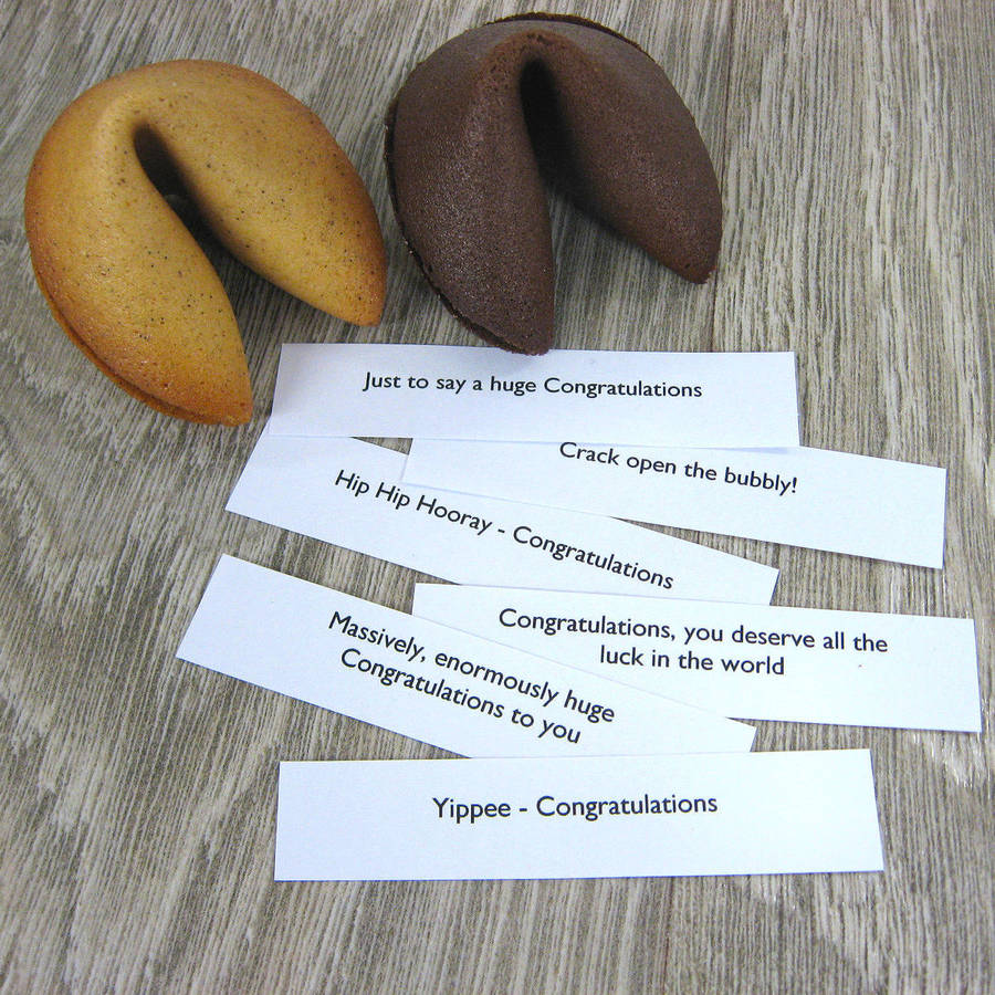 Personalised 12 Congratulations Fortune Cookies By Cracking Cookies