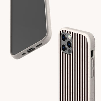 Black Striped Eco Phone Case, 3 of 7