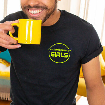 'Outnumbered By Girls' Men's Tshirt, 2 of 12