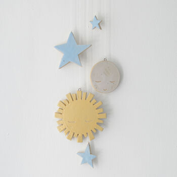 Ceramic Sun, Moon And Stars Wall Hanging, 2 of 5