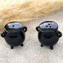 Black Cauldron Halloween Salt And Pepper Shakers, thumbnail 4 of 8