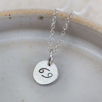 Sterling Silver Dinky Zodiac Sign Pendant, 4 of 12