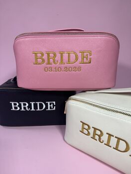 Personalised Bride Cosmetic Bag, 5 of 7