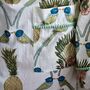 Pineapple And Bluebird Cotton Dressing Gown, thumbnail 7 of 8
