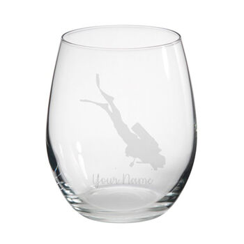 Personalised Scuba Diving Engraved Glass, 4 of 7
