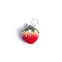 Handmade Crochet Strawberry Bag Charm, thumbnail 1 of 2