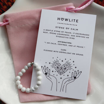 Howlite Thumb Ring With Pouch And Info Card, 3 of 6