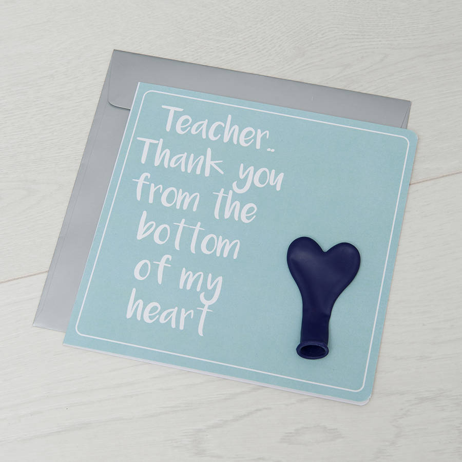 Teacher Thank You Balloon Card By Bubblegum Balloons ...