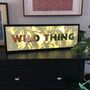 'Wild Thing' Hidden Leaves Lightbox Sign, thumbnail 1 of 8