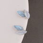 'Bloom And Grow' Sterling Silver Painted Leaf Earrings, thumbnail 6 of 7