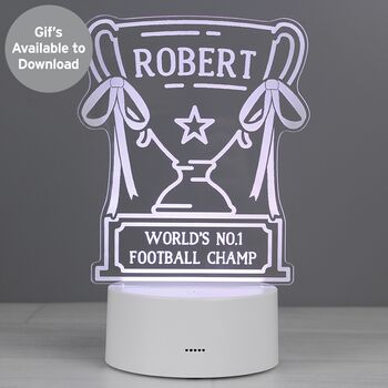 Personalised Trophy LED Night Light, 10 of 10