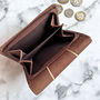 Women's Brown And Tan Genuine Leather Purse Rfid Secure, thumbnail 2 of 3