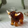Glass Highland Cow Figurine | Gift Boxed, thumbnail 1 of 5