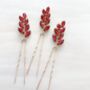 Vibrant Red Crystal Hair Pins, thumbnail 7 of 7