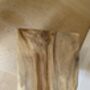 Solid Teak Root Square Chunky Table Stool – Natural Wood, thumbnail 9 of 12