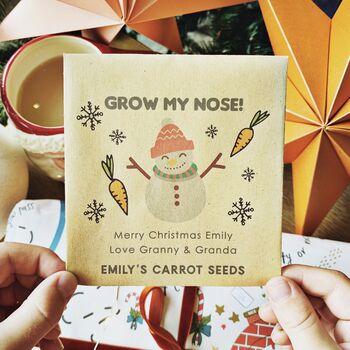 Personalised 'Grow My Nose' Carrot Seed Packet, 10 of 10