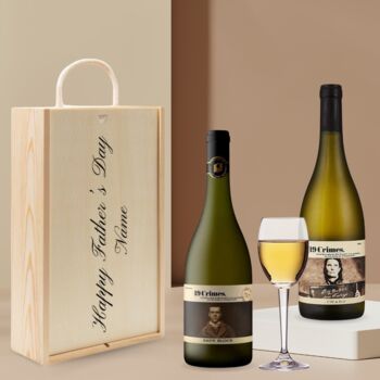 Personalised 19 Crimes White Wine Gift Set, 2 of 6