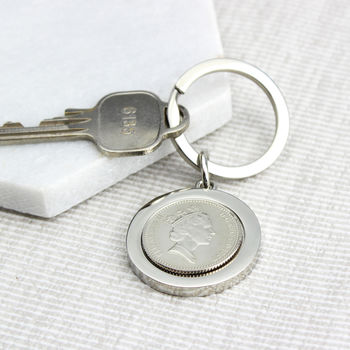 18th Or 21st Personalised Ten Pence Keyring, 3 of 6