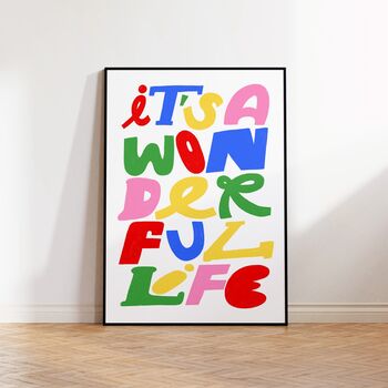 Good Neighbours 'It’s A Wonderful Life' Colourful Lyric Poster, 4 of 4