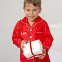 Personalised Matching Red Cotton Christmas Classic Pyjama Mum Child, thumbnail 2 of 9