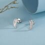 Sterling Silver Angel Wings Stud Earrings, thumbnail 1 of 12
