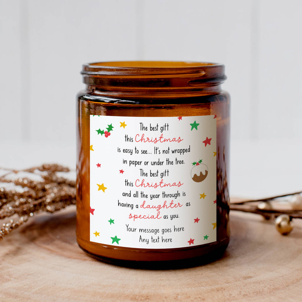 Personalised Christmas Candle 'Special Daughter' By Arrow Gift Co