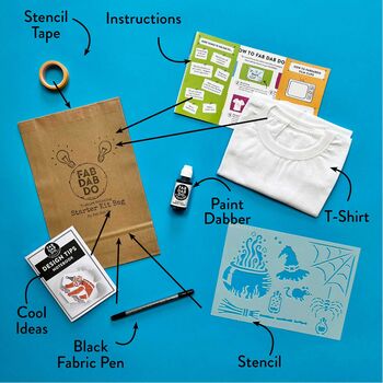 Spells And Potions Kids T Shirt Painting Starter Kit, 3 of 10