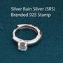 Sterling Silver Delicate Moonstone Huggie Hoop Earrings, thumbnail 9 of 10