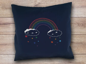 Rainbow Cushion Beginners Embroidery Kit, 3 of 4