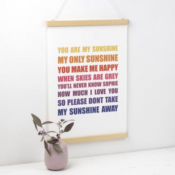 You Are My Sunshine Personalised Print, 2 of 7