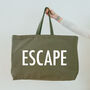 Oversized Tote Bag. Escape Bag. Large Canvas Shopper, thumbnail 3 of 5