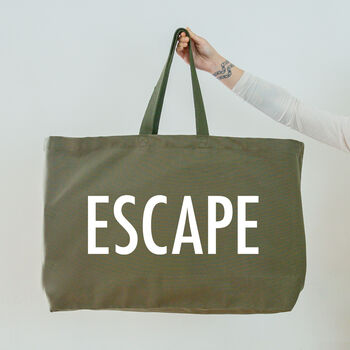 Oversized Tote Bag. Escape Bag. Large Canvas Shopper, 3 of 5