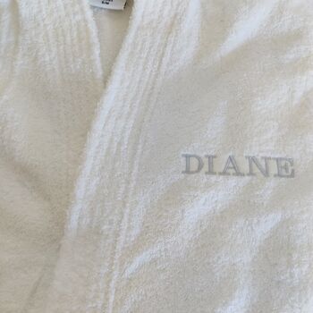 Personalised Unisex Towelling Cotton Bath Robe Gown, 9 of 10