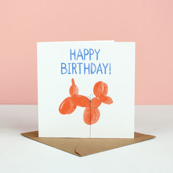 Birthday Balloon Dog Greetings Card, 3 of 3