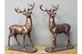 Bronzed Magnificent Stag Figurine Pair – 50cm Statues Ornaments, thumbnail 1 of 4