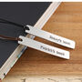 Personalised Names Pewter And Leather Bookmark, thumbnail 6 of 10