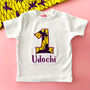 Personalised Birthday Number African Print Baby Top, thumbnail 6 of 8