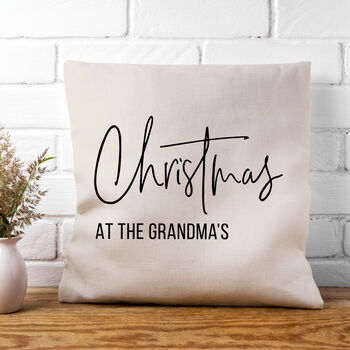 Personalised Christmas At The X Cushion Cover, 4 of 5