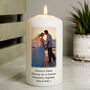 Personalised Wedding Photo Pillar Candle, thumbnail 1 of 2
