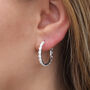 Sterling Silver Or Gold Plated Daisy Hoop Earrings, thumbnail 1 of 6