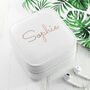 Personalised White Travel Jewellery Case, thumbnail 1 of 4