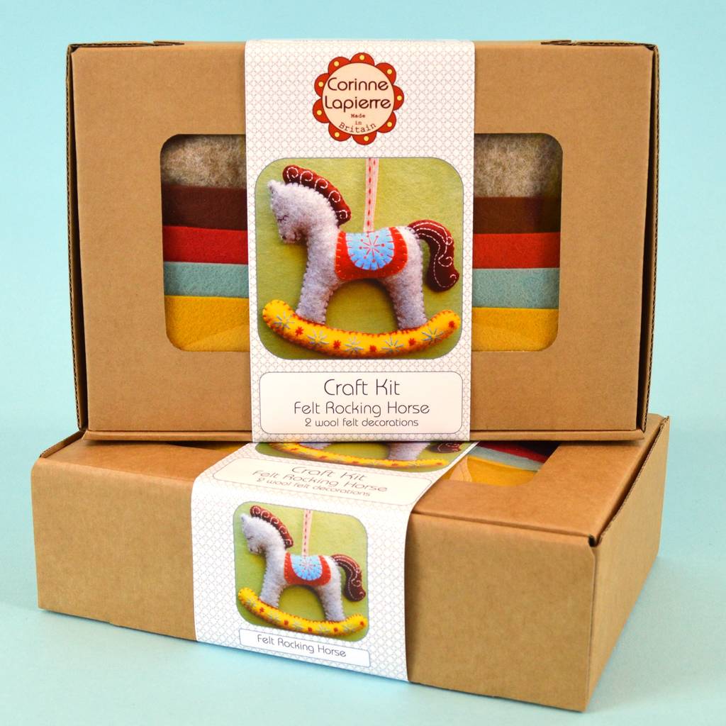 rocking horses felt craft kit by corinne lapierre