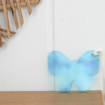 Watercolour Butterfly Hanging Decorations, Set Of Six, 10 of 12
