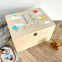 Personalised Hot Air Balloon New Baby Keepsake Box, thumbnail 1 of 9