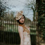Neutral Disk Shaped Wedding Hat 'Lydia', thumbnail 1 of 5