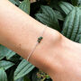 May Emerald Birthstone Sterling Silver Bracelet, thumbnail 1 of 3