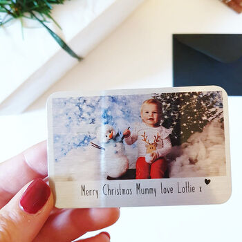 Personalised Metal Photo Wallet Card With Magnet, 2 of 6
