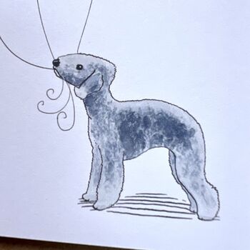 Bedlington Terrier Father's Day Card, 2 of 3