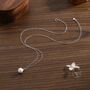 Sterling Silver Delicate Genuine Freshwater Pearl Pendant Necklace, thumbnail 4 of 11