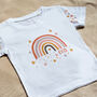 Personalised Modern Rainbow Kids T Shirt, thumbnail 3 of 5